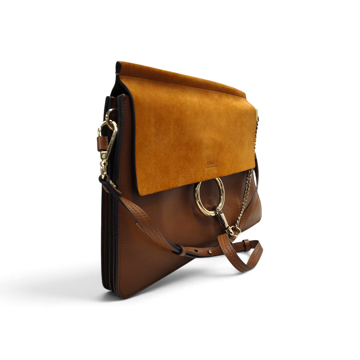 Chloe Shoulder Bag 01-17-50-65 Brown Rank B