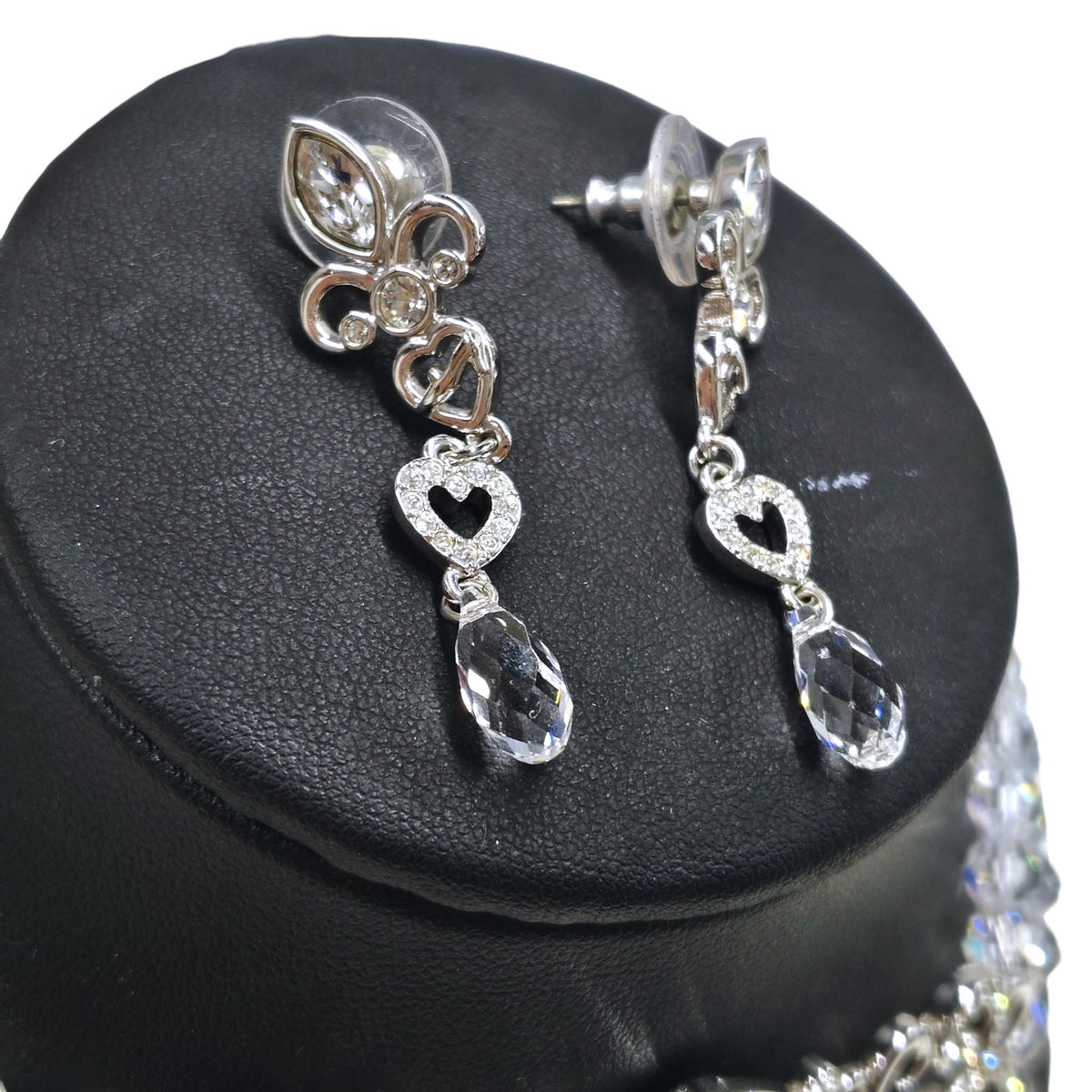 SWAROVSKI CHOKER+EARRING SILVER DISNEY CINDERELLA SET