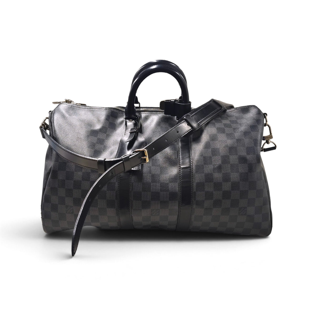 LOUIS VUITTON Boston Bag Keepall Bandouliere 45 N41418 DU4131 Black *Small Damage* Rank B