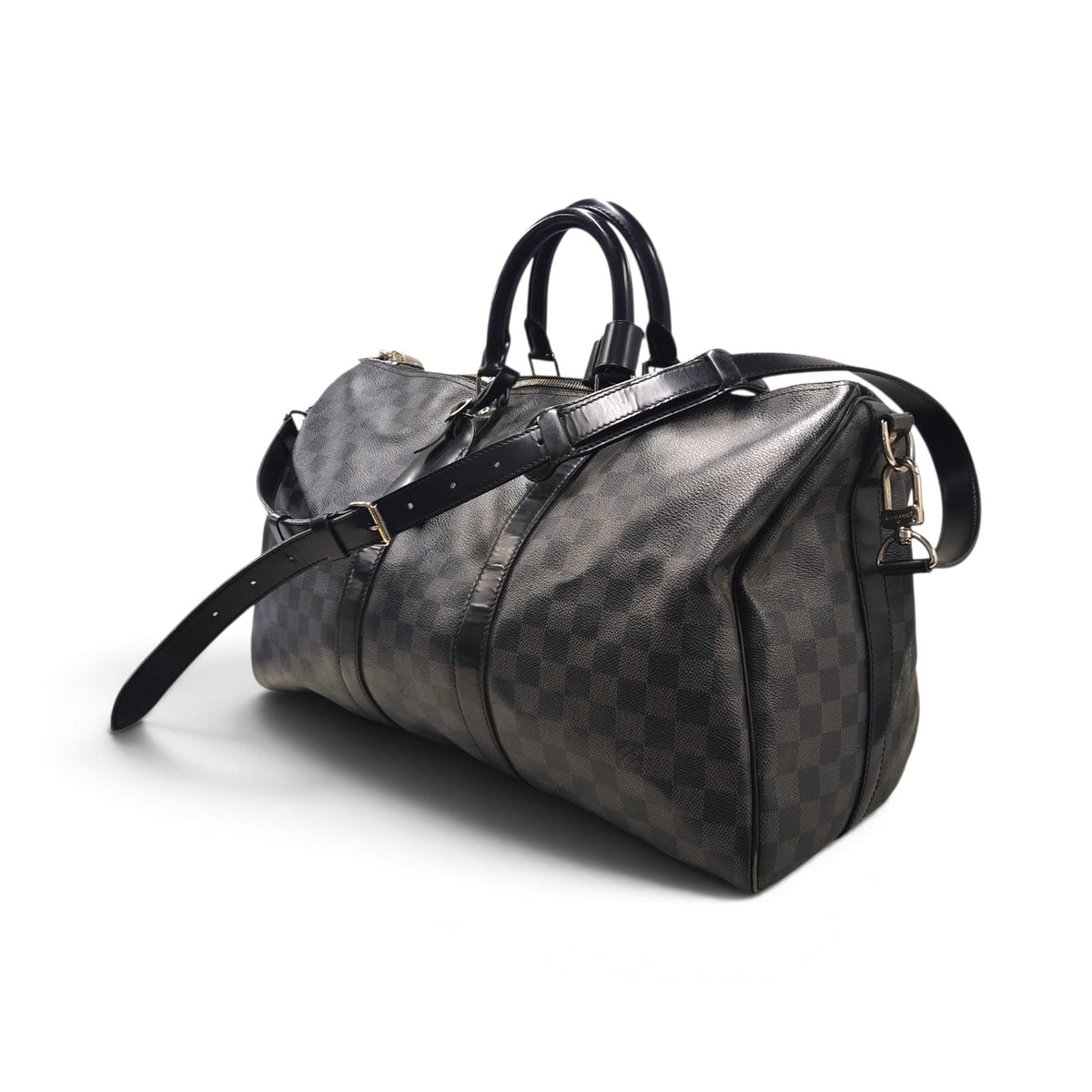 LOUIS VUITTON Boston Bag Keepall Bandouliere 45 N41418 DU4131 Black *Small Damage* Rank B