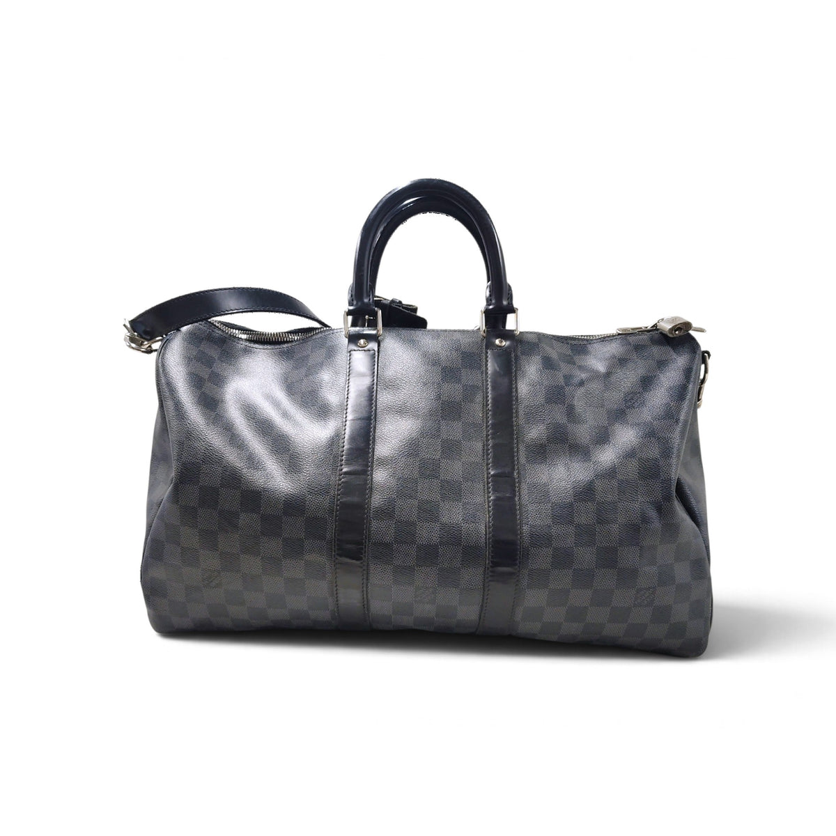 LOUIS VUITTON Boston Bag Keepall Bandouliere 45 N41418 DU4131 Black *Small Damage* Rank B