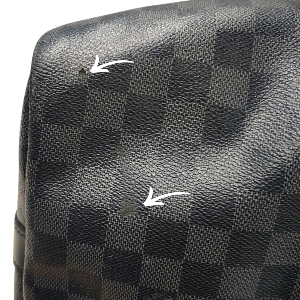 LOUIS VUITTON Boston Bag Keepall Bandouliere 45 N41418 DU4131 Black *Small Damage* Rank B