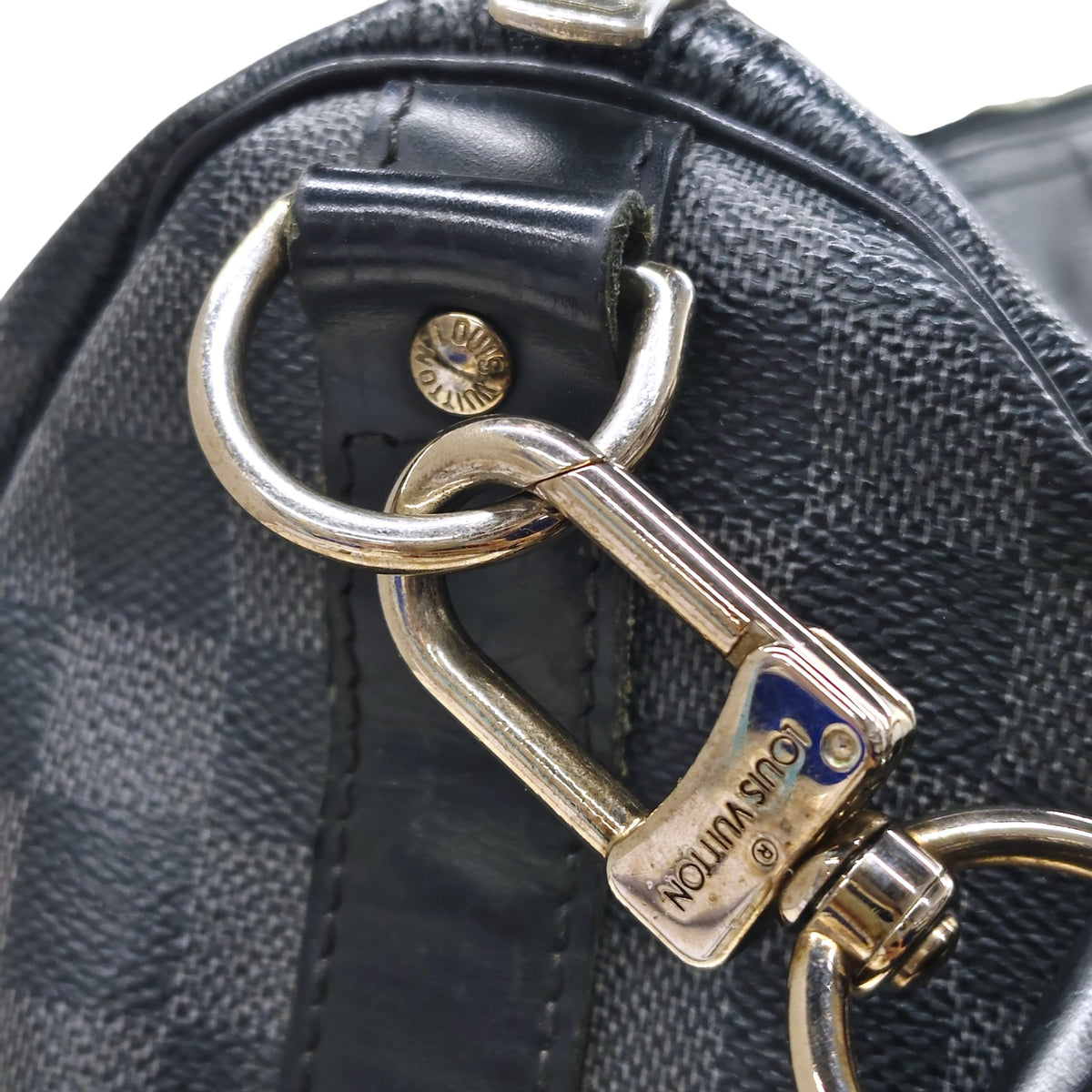 LOUIS VUITTON Boston Bag Keepall Bandouliere 45 N41418 DU4131 Black *Small Damage* Rank B