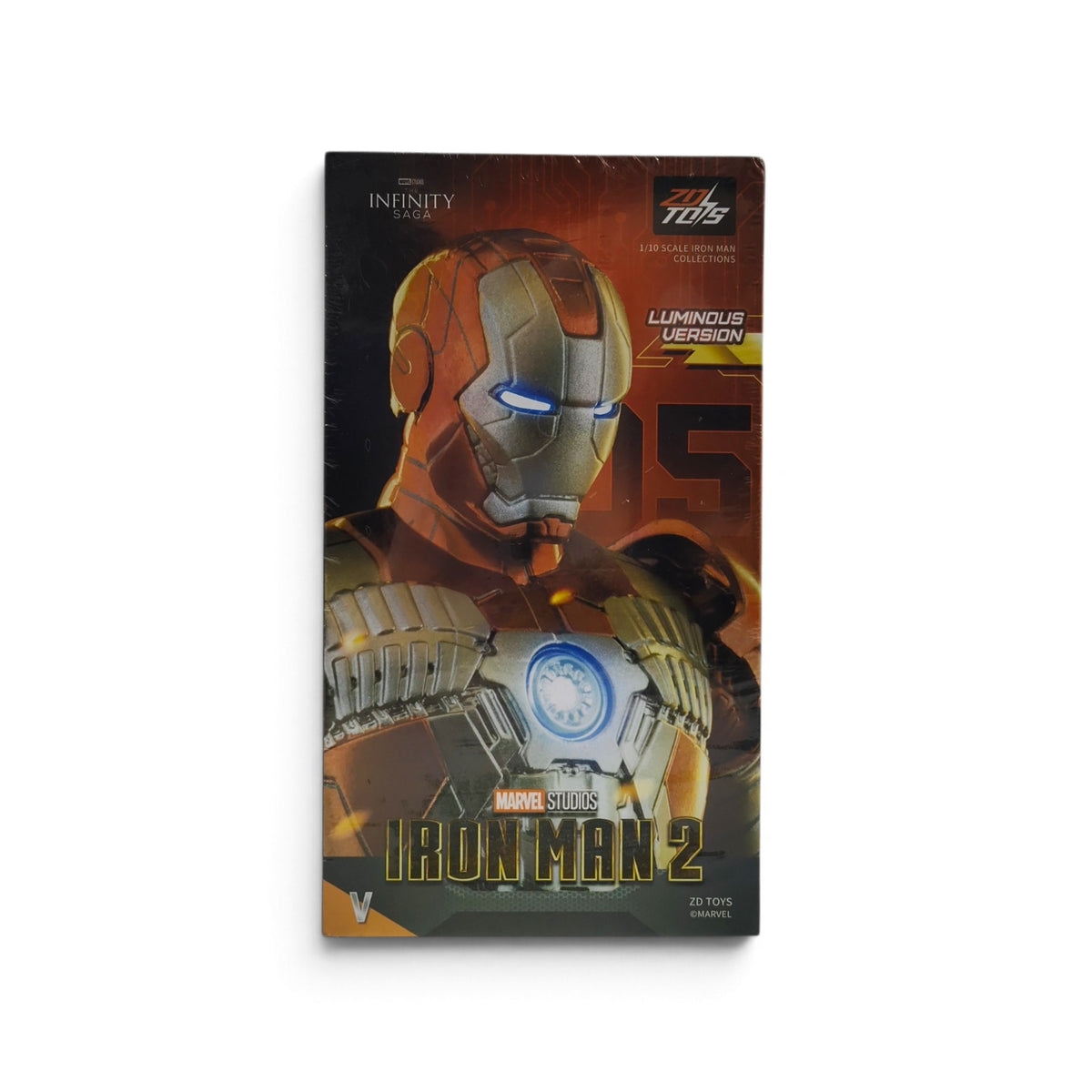 FIGURE ZD TOYS 1907-05 UNUSED ITEM IRON MAN MK5 WHTH LIGHTIN