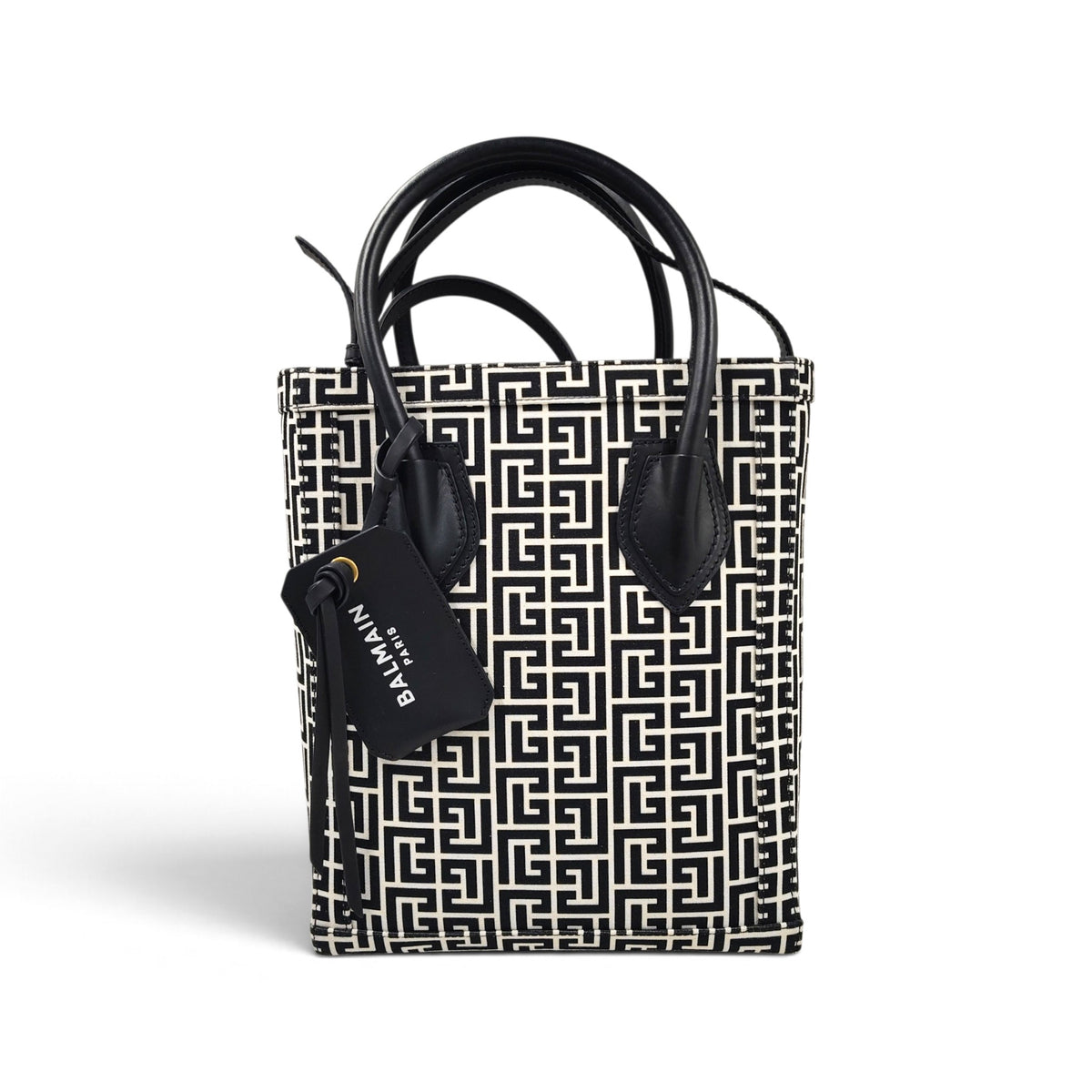 BALMAIN 2WAY BAG YN1FB661 RANK(AB) WHITE/BLACK