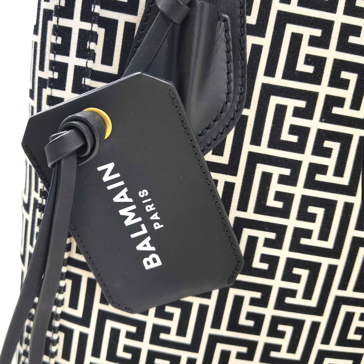 BALMAIN 2WAY BAG YN1FB661 RANK(AB) WHITE/BLACK