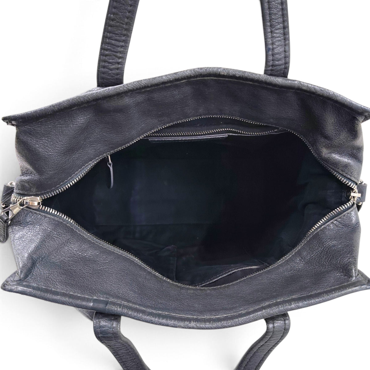 BALENCIAGA 2WAY BAG 443096 RANK(B) DARK GRAY STAIN Z-00213 SCRATCH/DAMAGE