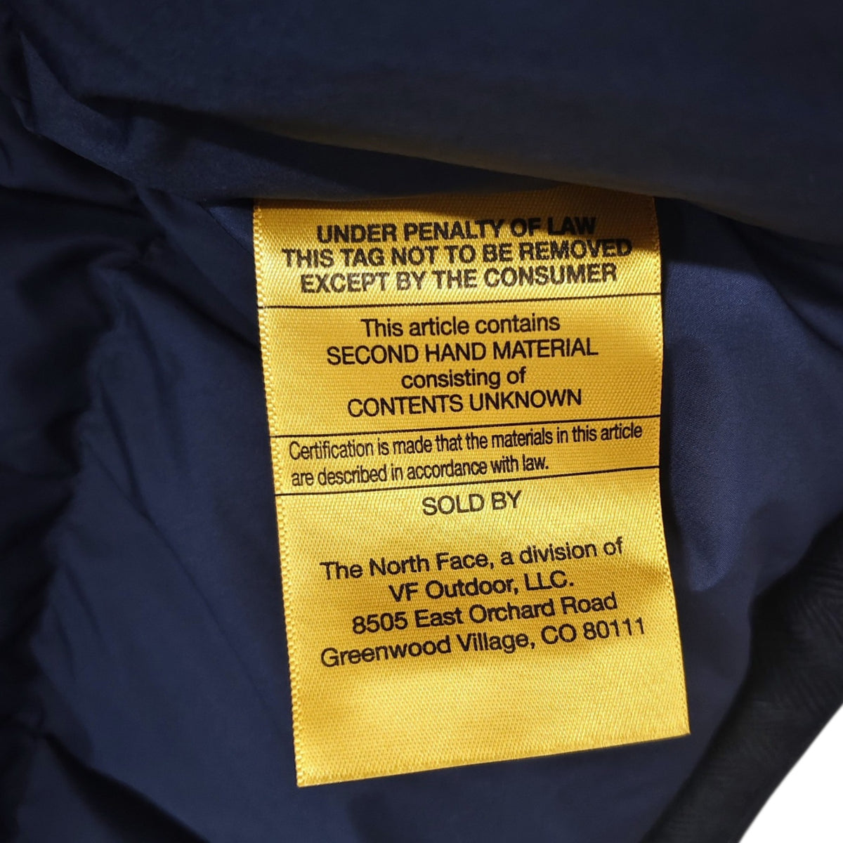 THE NORTH FACE Down Jacket Size XL Mens Navy NF0A7WXU Rank AB