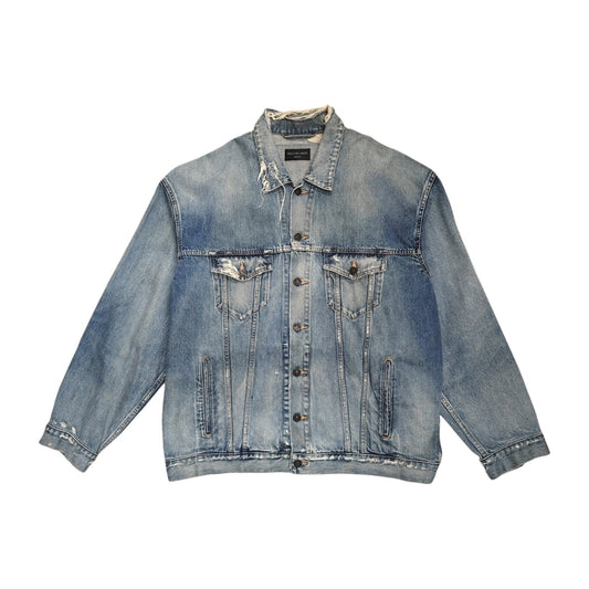 BALENCIAGA Denim Jacket Size 2 Mens Blue RF34 727840