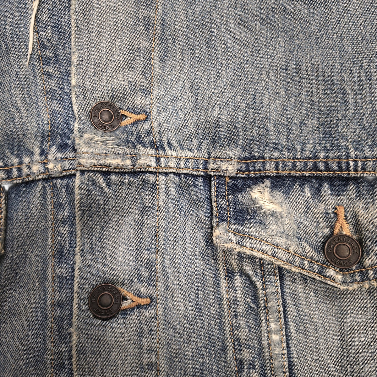 BALENCIAGA Denim Jacket Size 2 Mens Blue RF34 727840