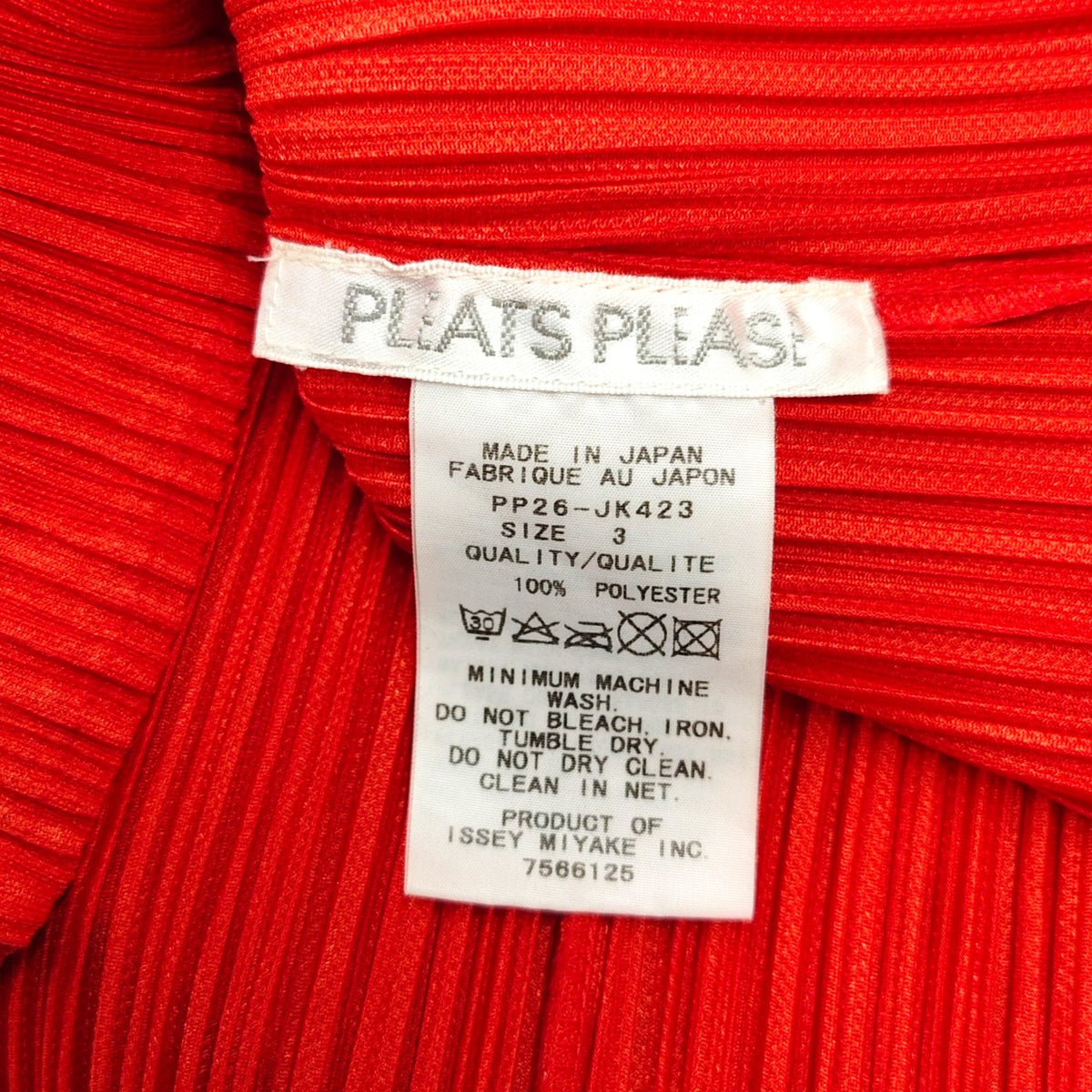 PLEATS PLEASE Shirt Size S Lady's Red  PP26-JK423 7566125 Rank B