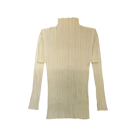 PLEATS PLEASE BLOUSE LADY'S BEIGE RANK(B) PP05-JK005