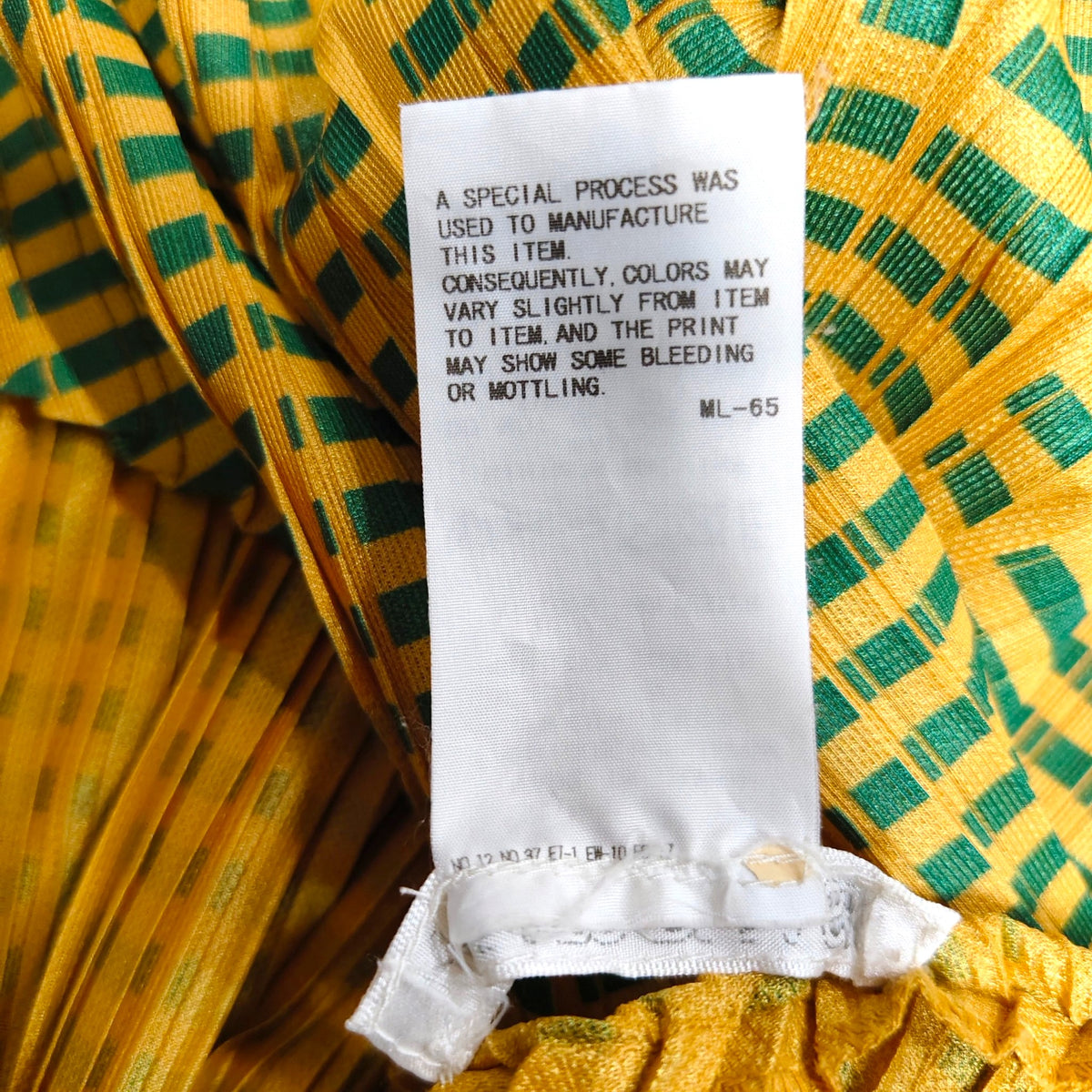 PLEATS PLEASE SHIRT SIZE M LADY'S YELLOW GREEN RANK(B) PP48-JK604 7569065