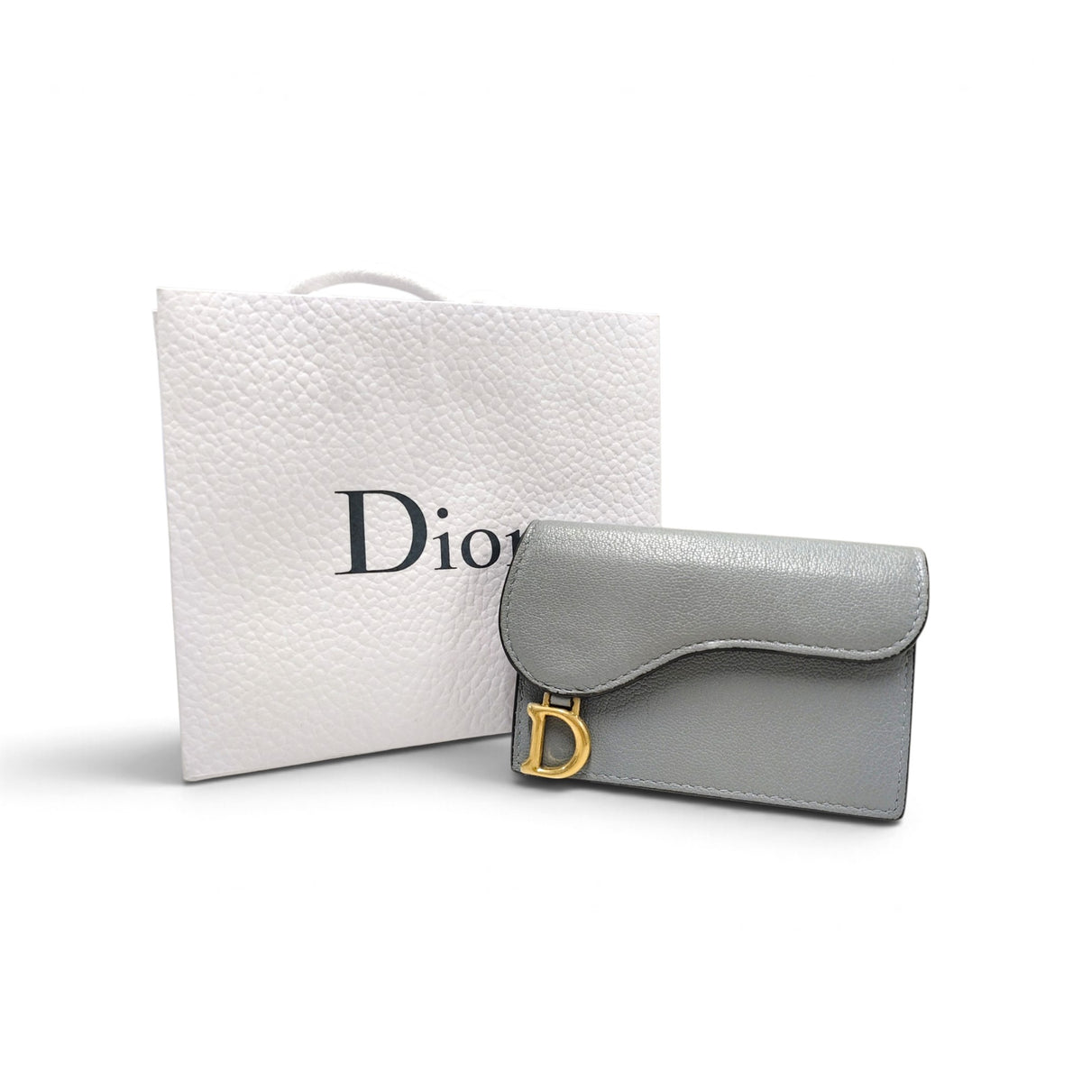 CHRISTIAN DIOR CARD CASE RANK(B) GRAY SCRATCH/STAIN 44-MA-0211