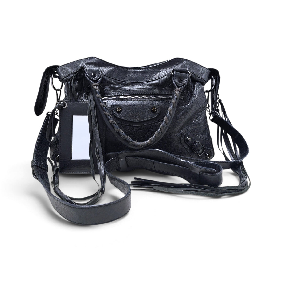 BALENCIAGA HANDBAG RANK(BC) BLACK STAIN/DAMAGE THE TOWN 240579 1000 002123