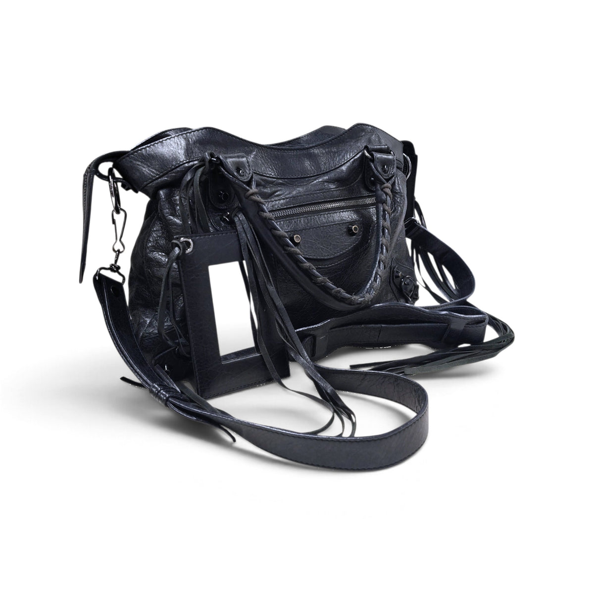 BALENCIAGA HANDBAG RANK(BC) BLACK STAIN/DAMAGE THE TOWN 240579 1000 002123
