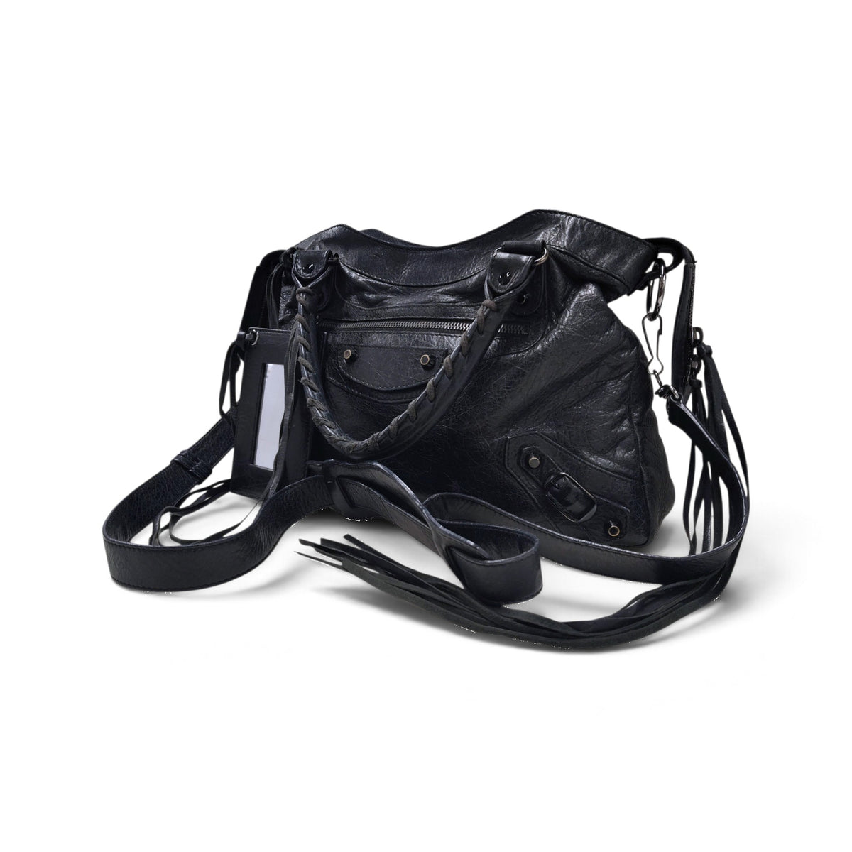 BALENCIAGA HANDBAG RANK(BC) BLACK STAIN/DAMAGE THE TOWN 240579 1000 002123