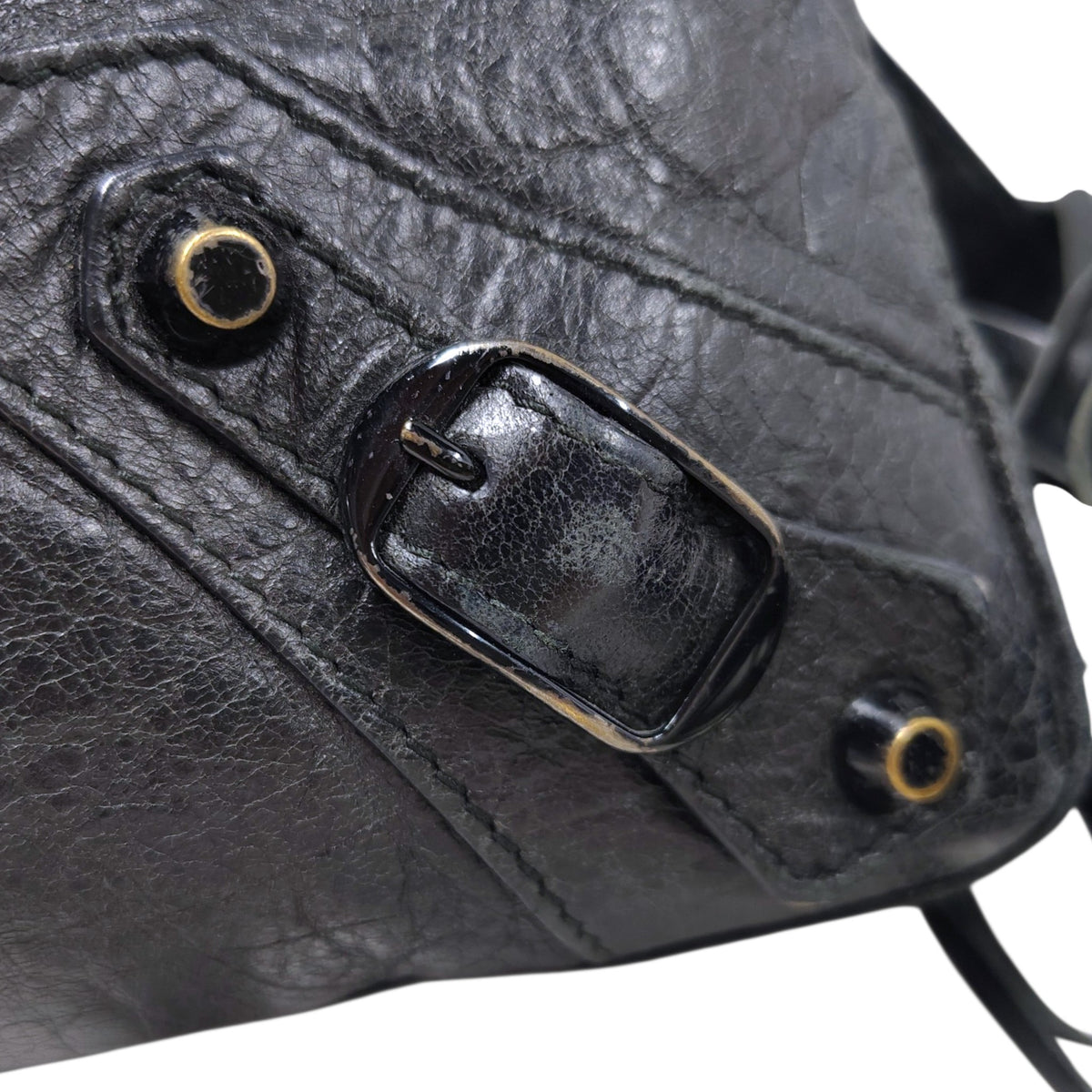 BALENCIAGA HANDBAG RANK(BC) BLACK STAIN/DAMAGE THE TOWN 240579 1000 002123