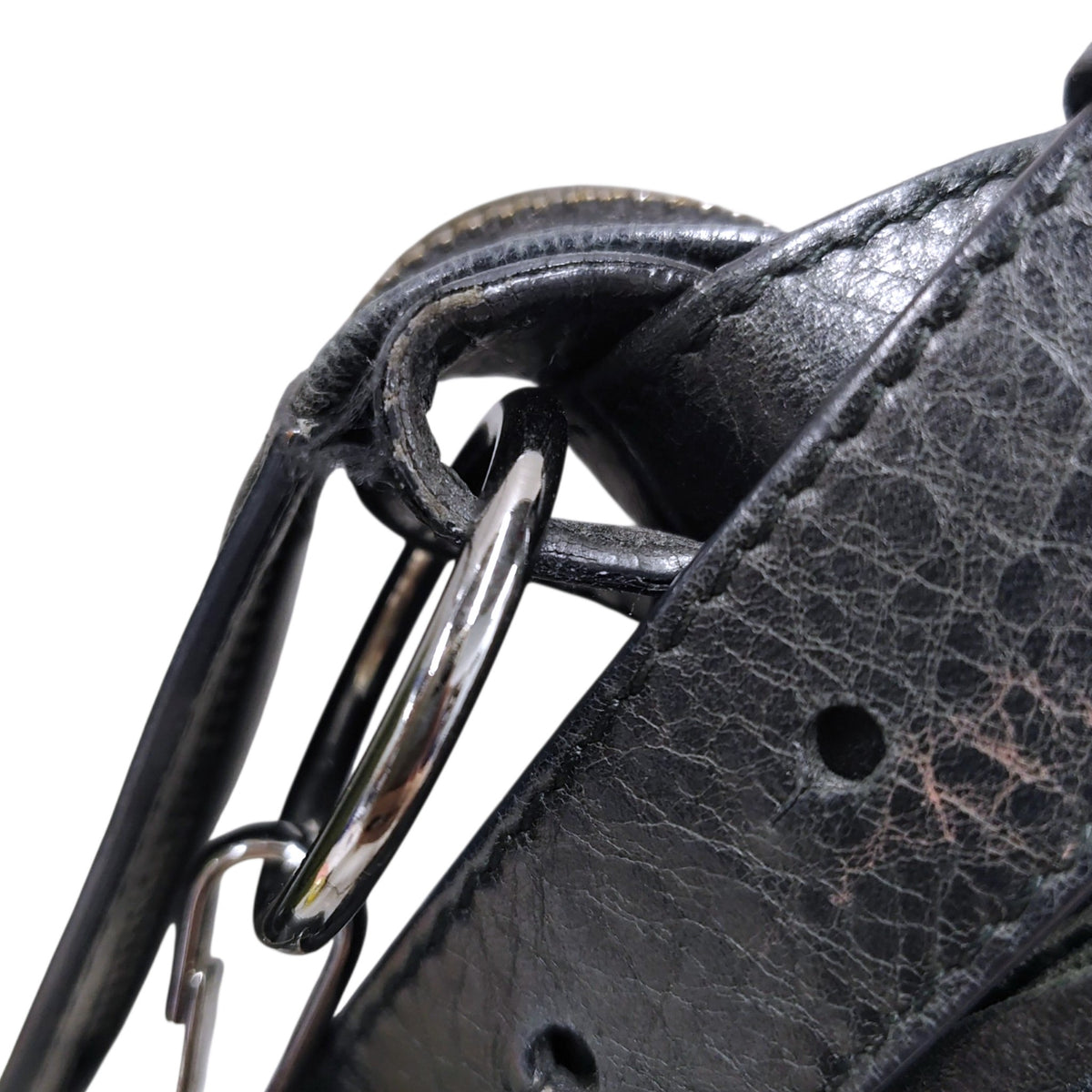 BALENCIAGA HANDBAG RANK(BC) BLACK STAIN/DAMAGE THE TOWN 240579 1000 002123