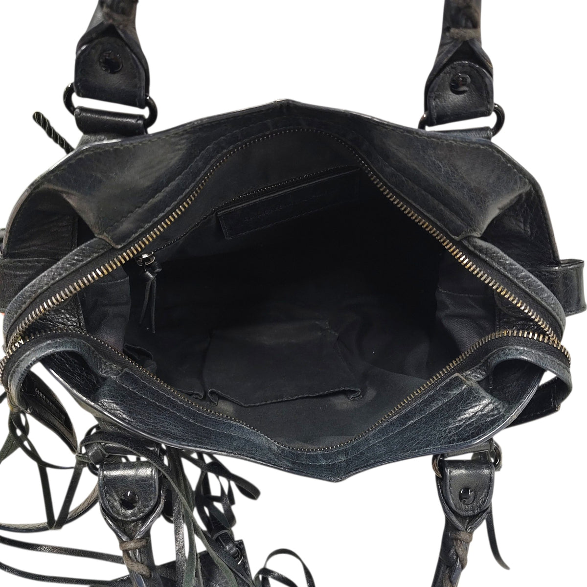 BALENCIAGA HANDBAG RANK(BC) BLACK STAIN/DAMAGE THE TOWN 240579 1000 002123