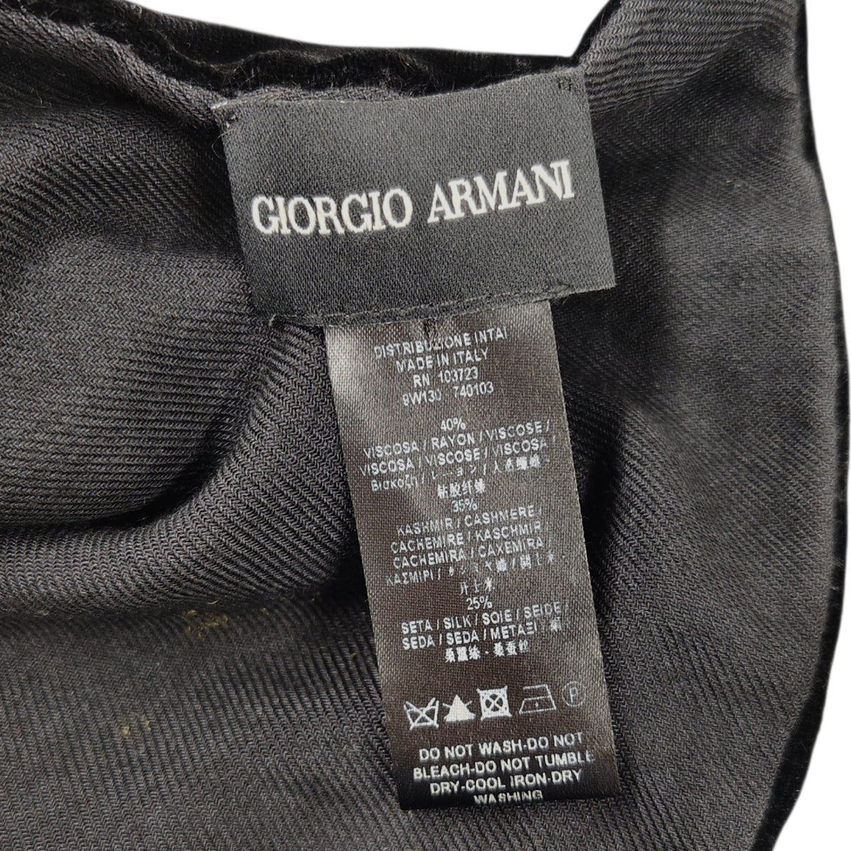 GIORGIO ARMANI SCARF RANK(B) BLACK