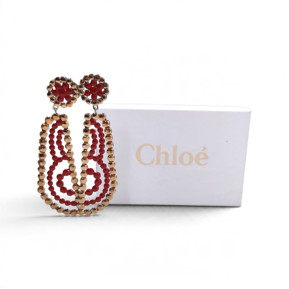 Earring Chloe Rank (A) Red/Gold
