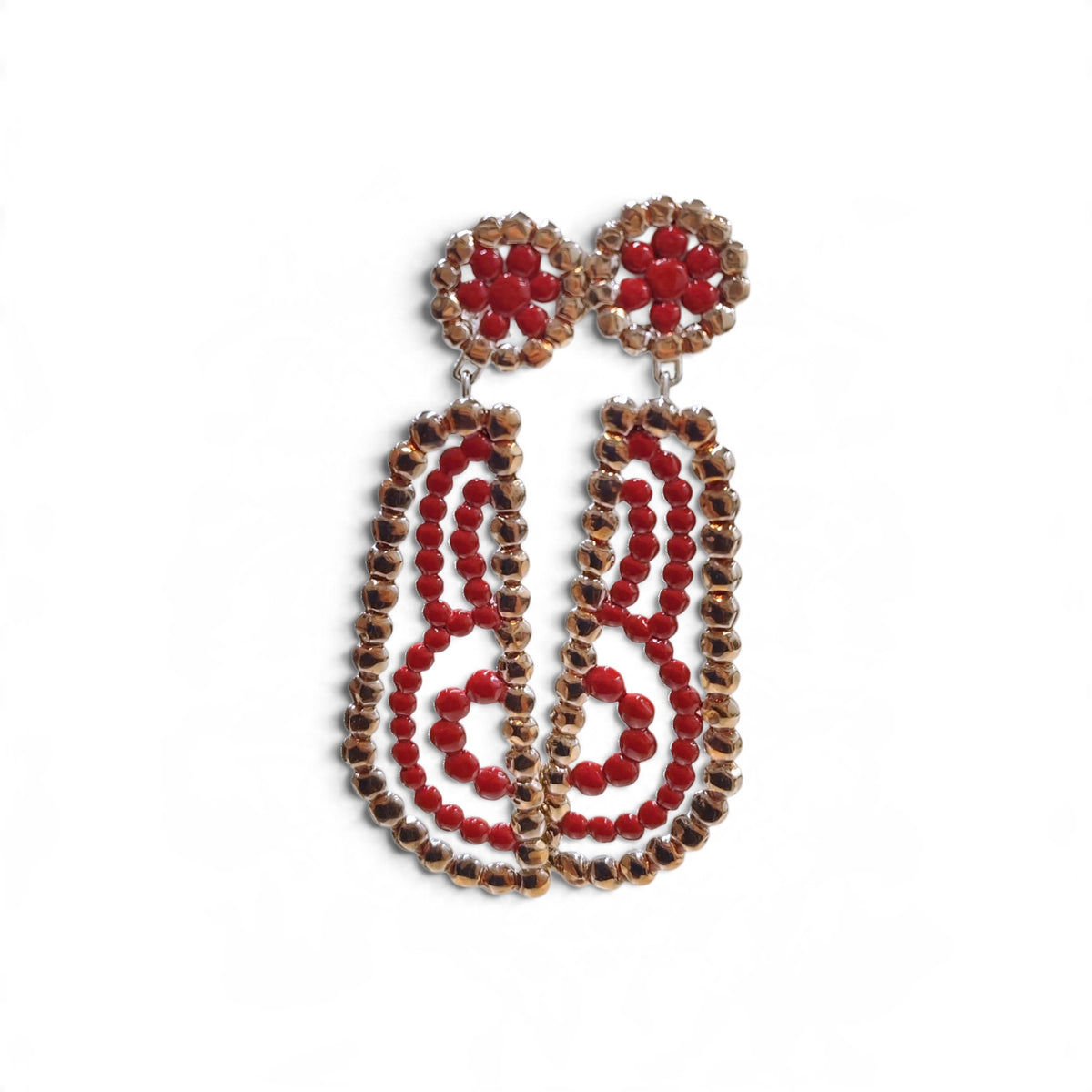 Earring Chloe Rank (A) Red/Gold