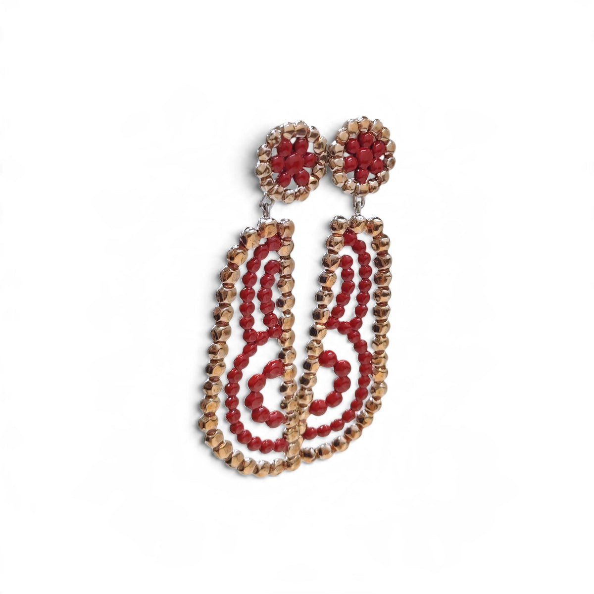 Earring Chloe Rank (A) Red/Gold