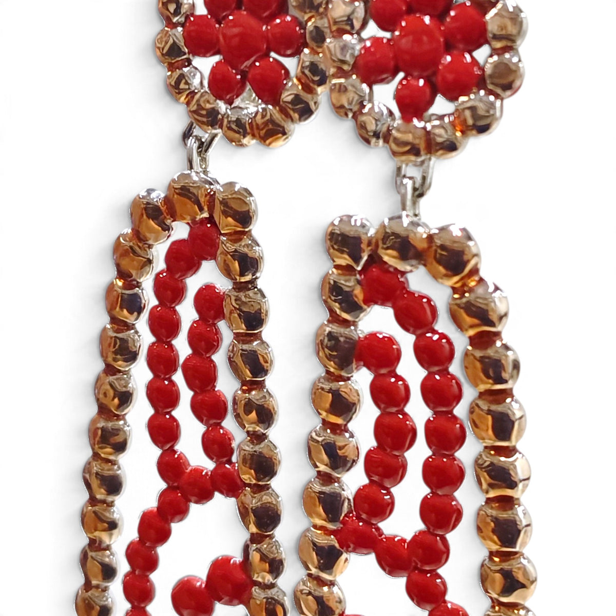 Earring Chloe Rank (A) Red/Gold