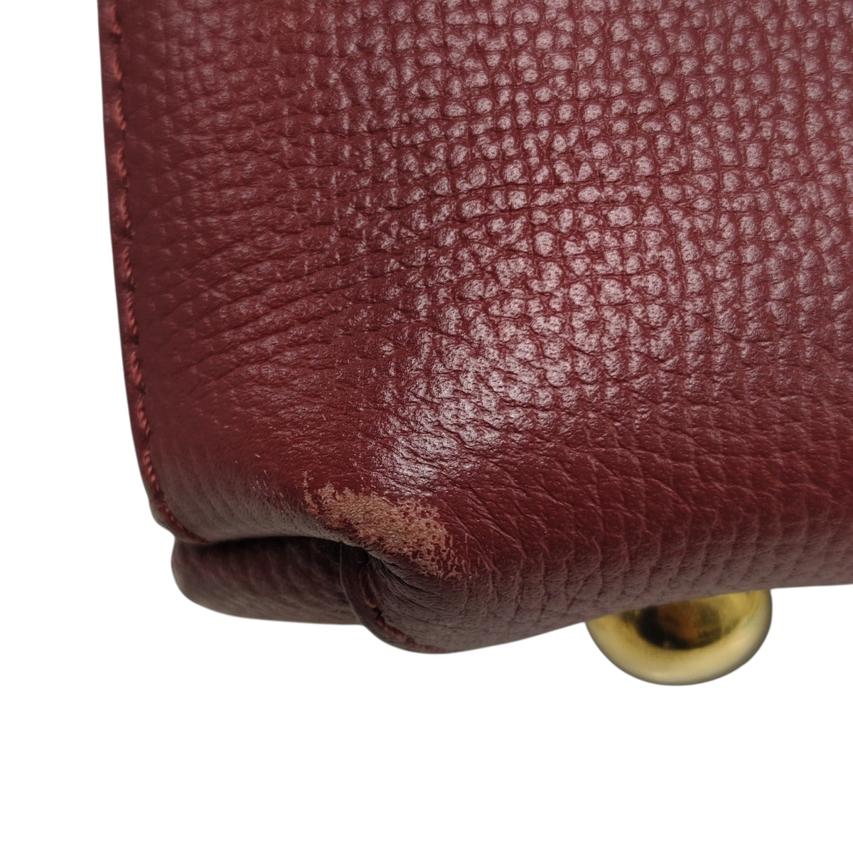 BURBERRY LONDON 2WAY Bag ITCORDI17CAL Rank (B) Red And Beige scratch