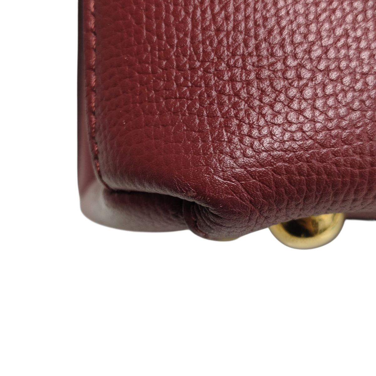 BURBERRY LONDON 2WAY Bag ITCORDI17CAL Rank (B) Red And Beige scratch