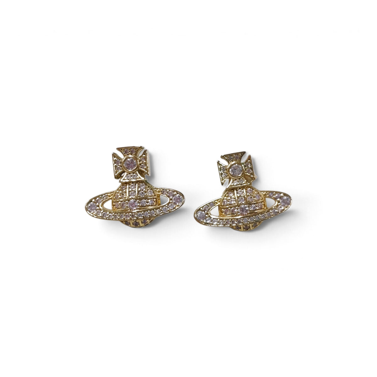 VIVIENNE WESTWOOD EARRING RANK(B) GOLD COLOR CARMELA BAS RELIEF
