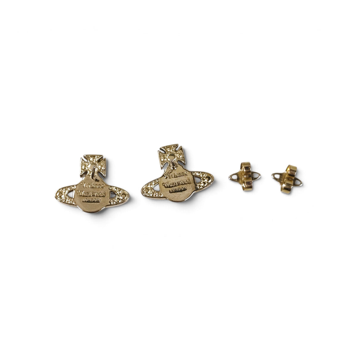 VIVIENNE WESTWOOD EARRING RANK(B) GOLD COLOR CARMELA BAS RELIEF