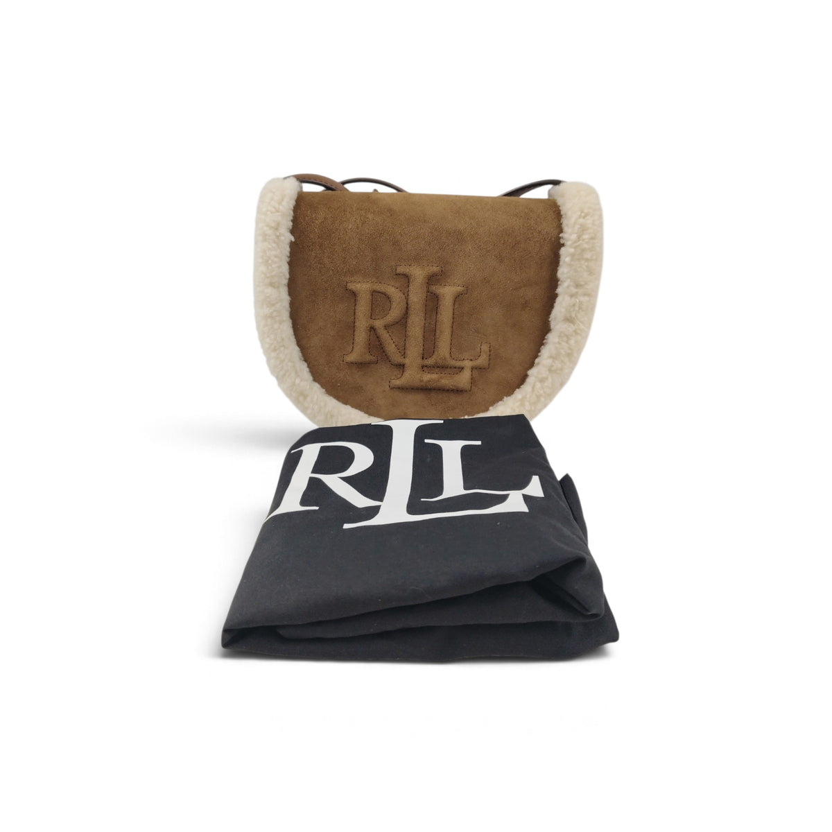 RALPH LUAREN SHOULDER BAG 0200010149 RANK(B) BROWN STAIN