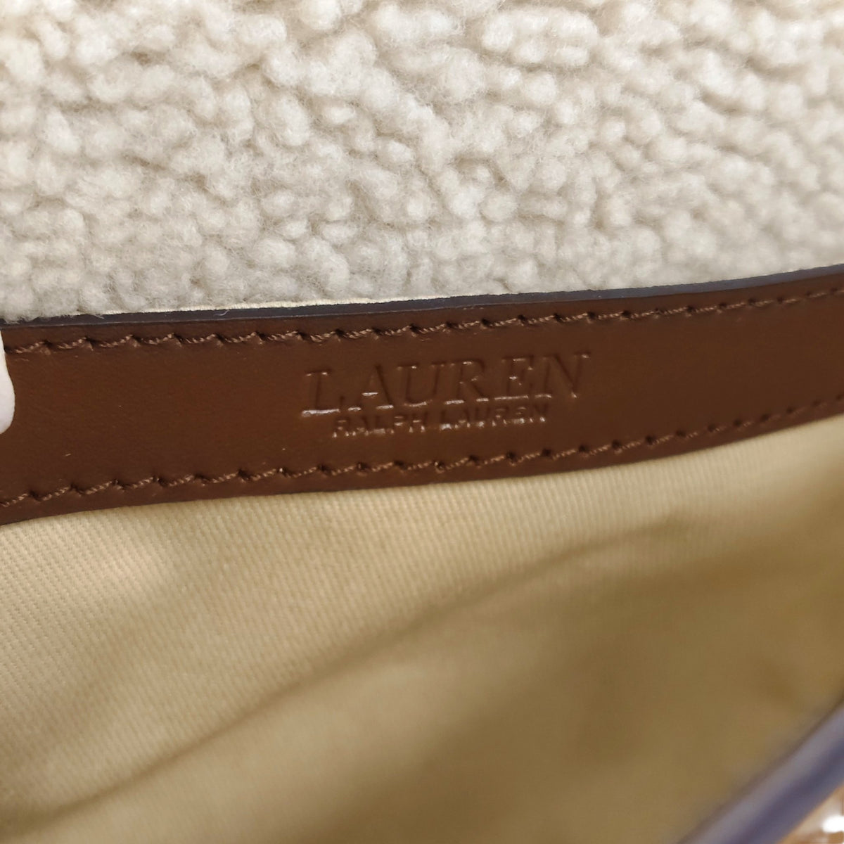 RALPH LUAREN SHOULDER BAG 0200010149 RANK(B) BROWN STAIN