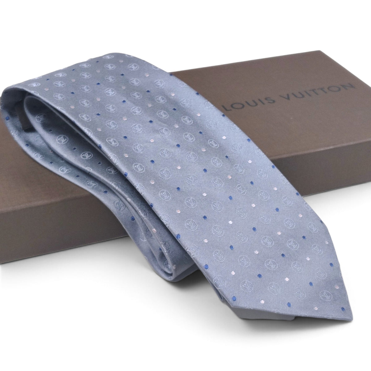 LOUIS VUITTON Necktie Rank(A) Sky Blue