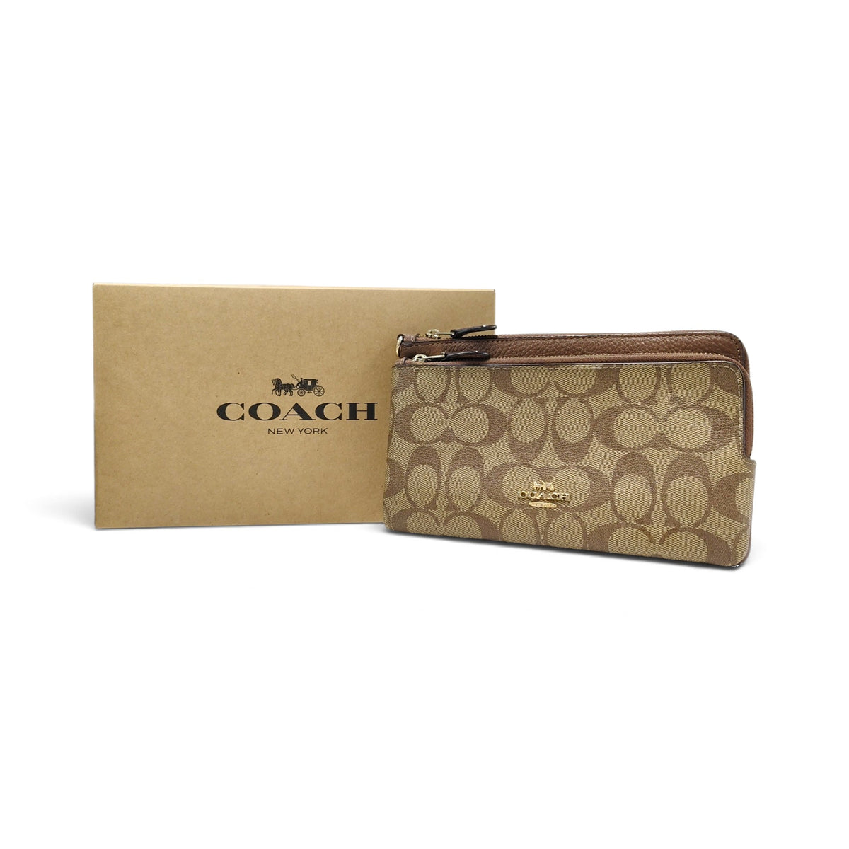 COACH Pouch C5576 Brown *Without Part/Stain* Rank B