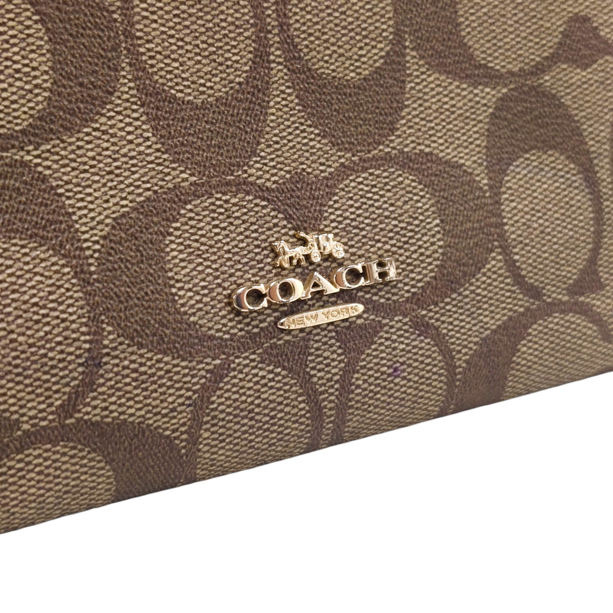 COACH Pouch C5576 Brown *Without Part/Stain* Rank B