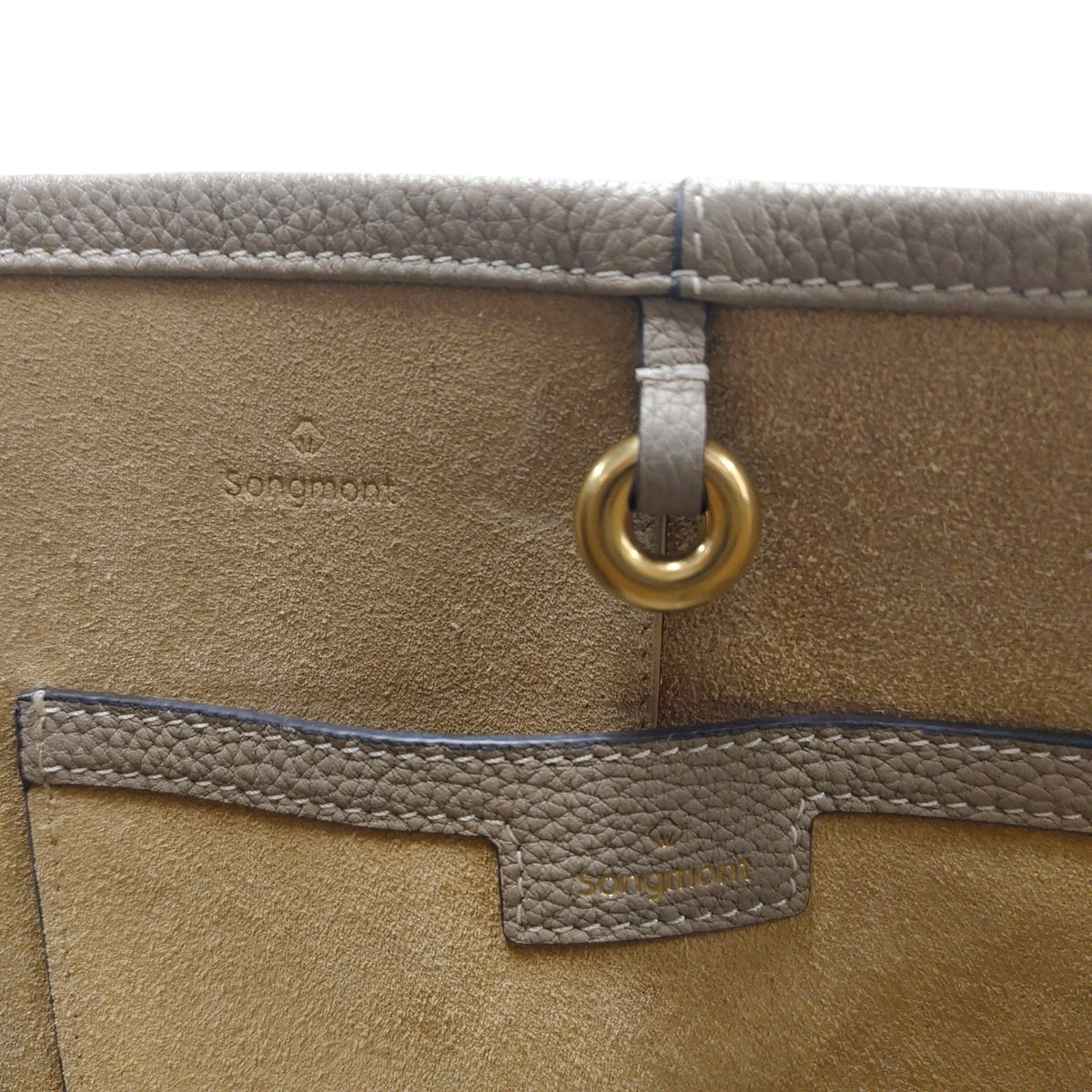 Songmont Shoulder Bag Icon Medium Bucket Bag Rank (B) Beige Stain