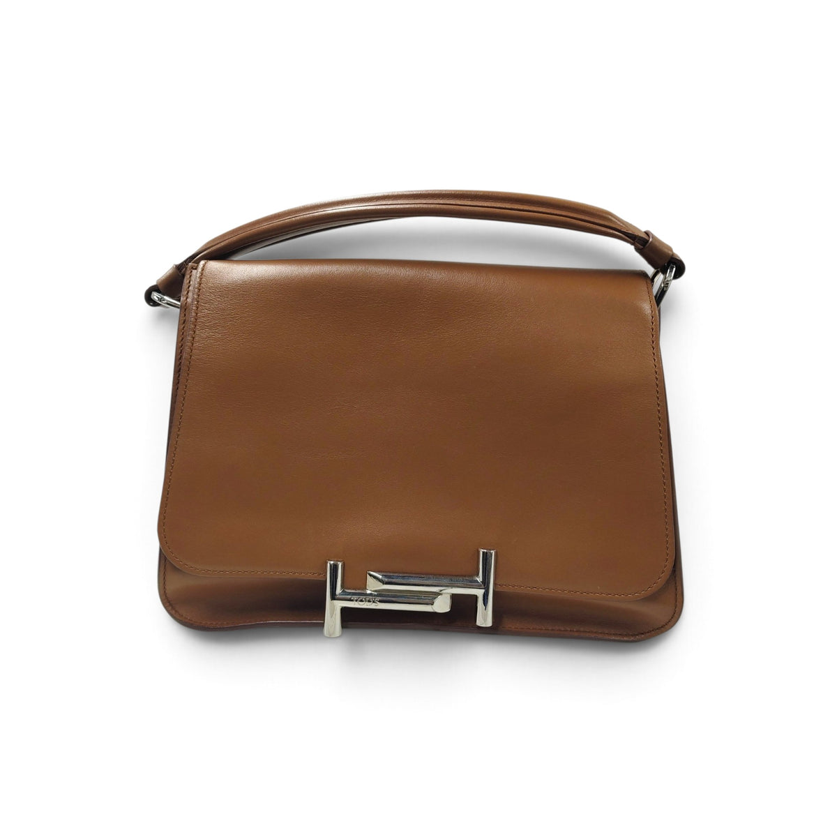 TOD'S Double T 2WAY Bag (AB) Brown Small Damage A048