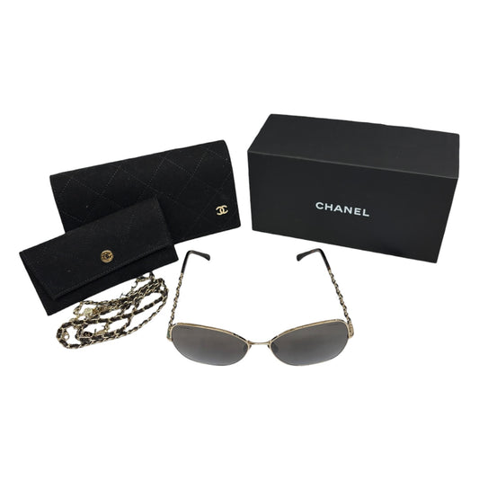 CHANEL Sunglasses 4274-Q Black Lady's With Box Set Rank (A)