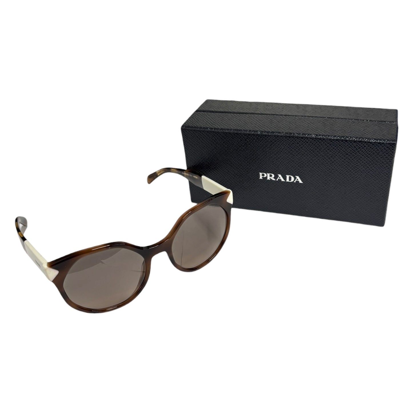 PRADA Sunglasses SPR11T White/Brown With Box Rank (A)