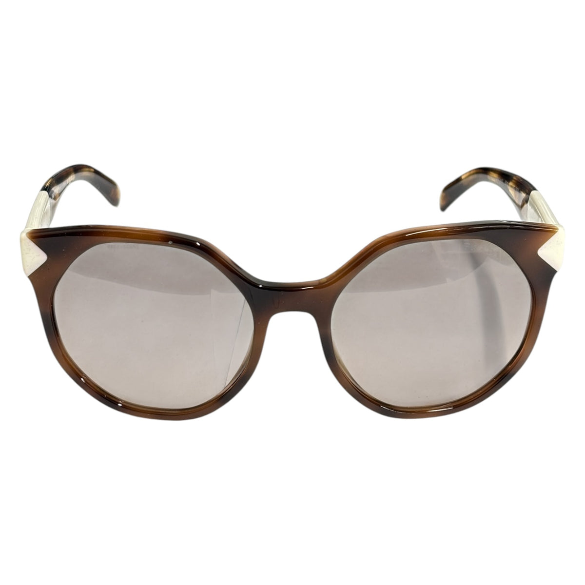 PRADA Sunglasses SPR11T White/Brown With Box Rank (A)