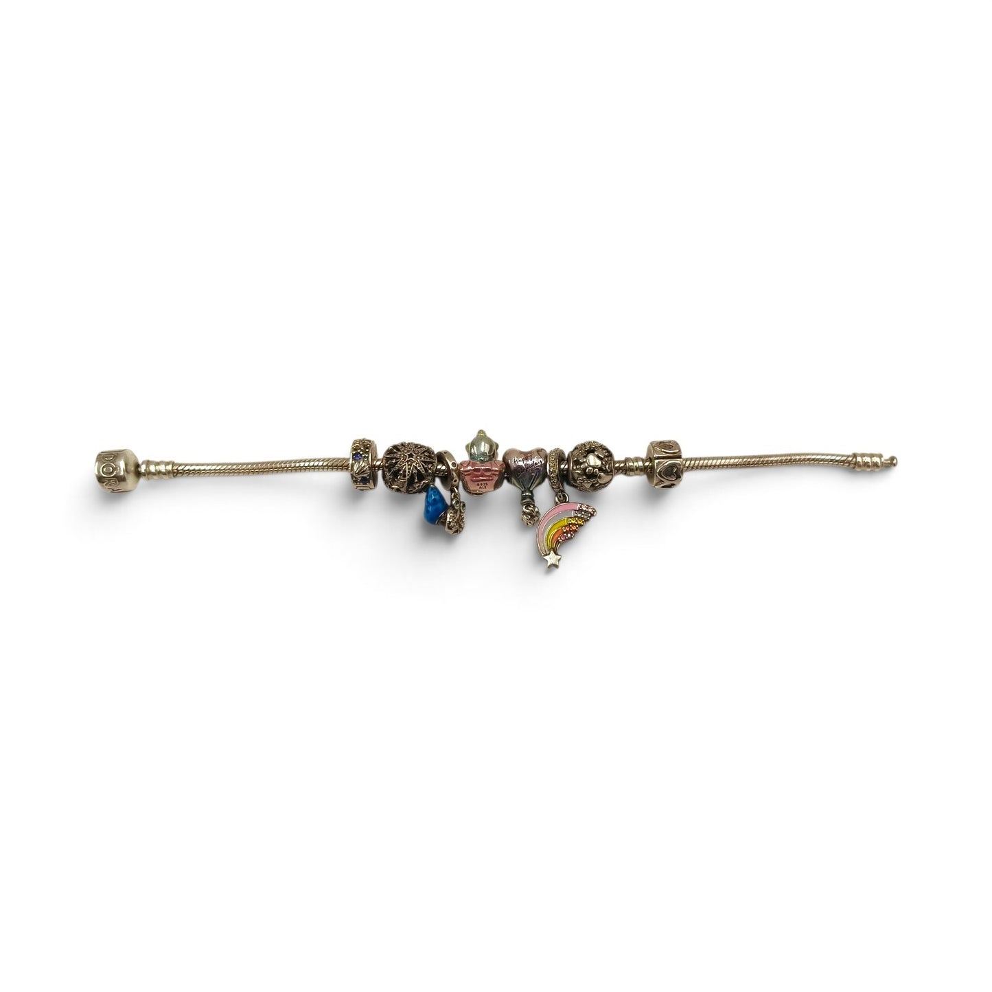 Bracelet PANDORA Silver 8 Charm Rank B