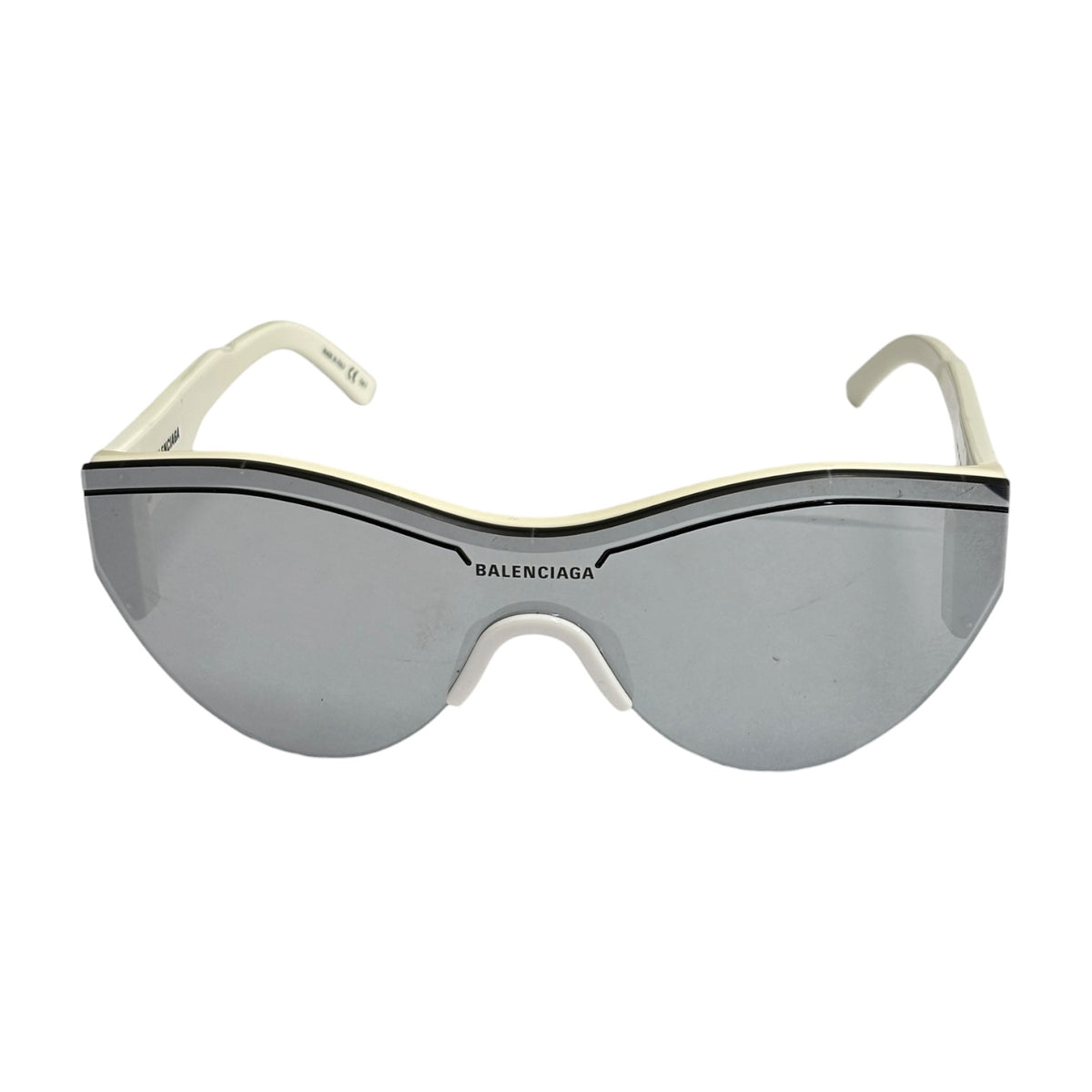 Balenciaga Sunglasses BB0004S White/Gray Rank (B) With Box