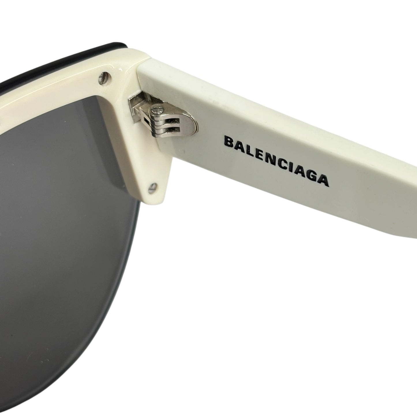 Balenciaga Sunglasses BB0004S White/Gray Rank (B) With Box