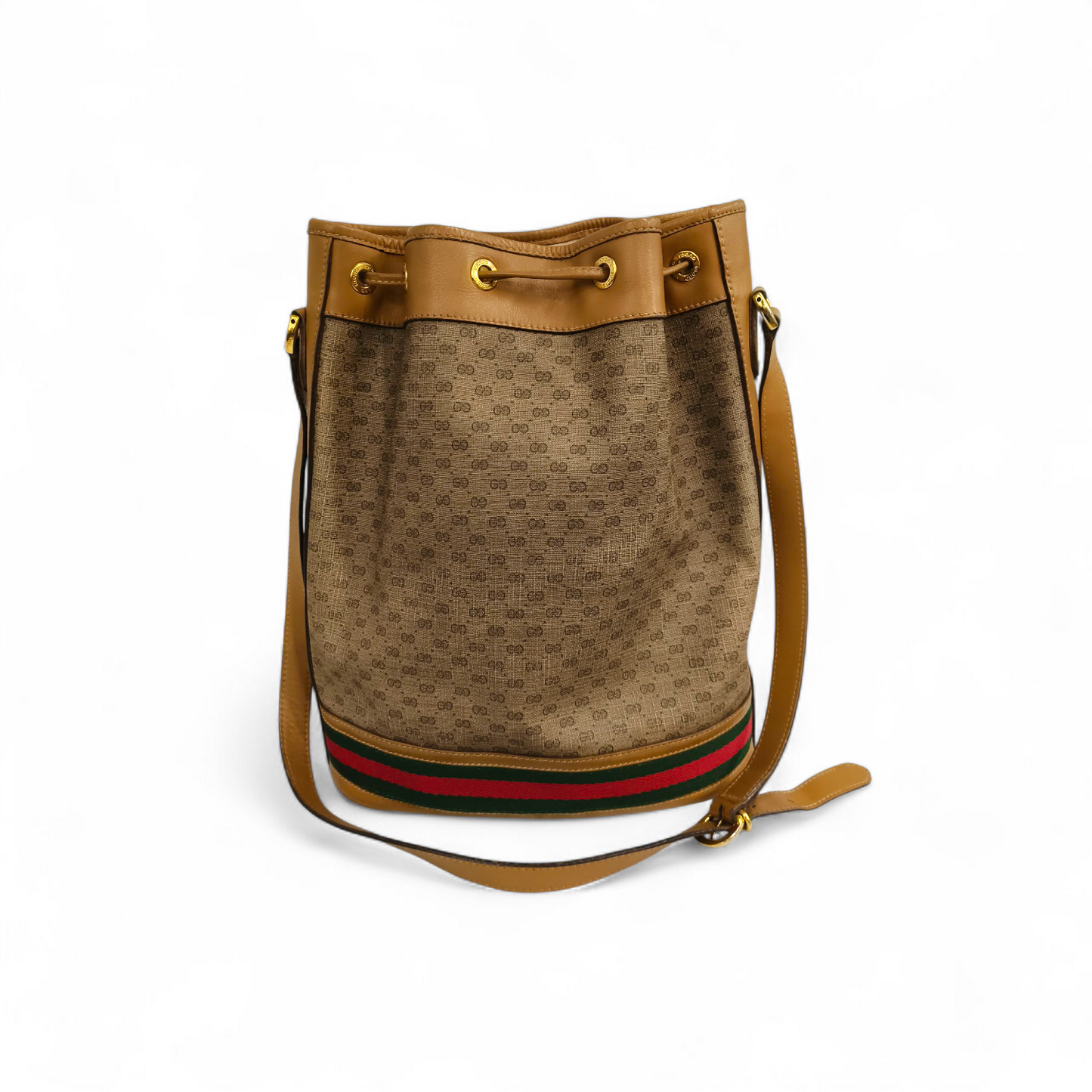 GUCCI Shoulder Bag 001 115 0933 Brown Fluff Vintage *Scratch/Inside* Rank B