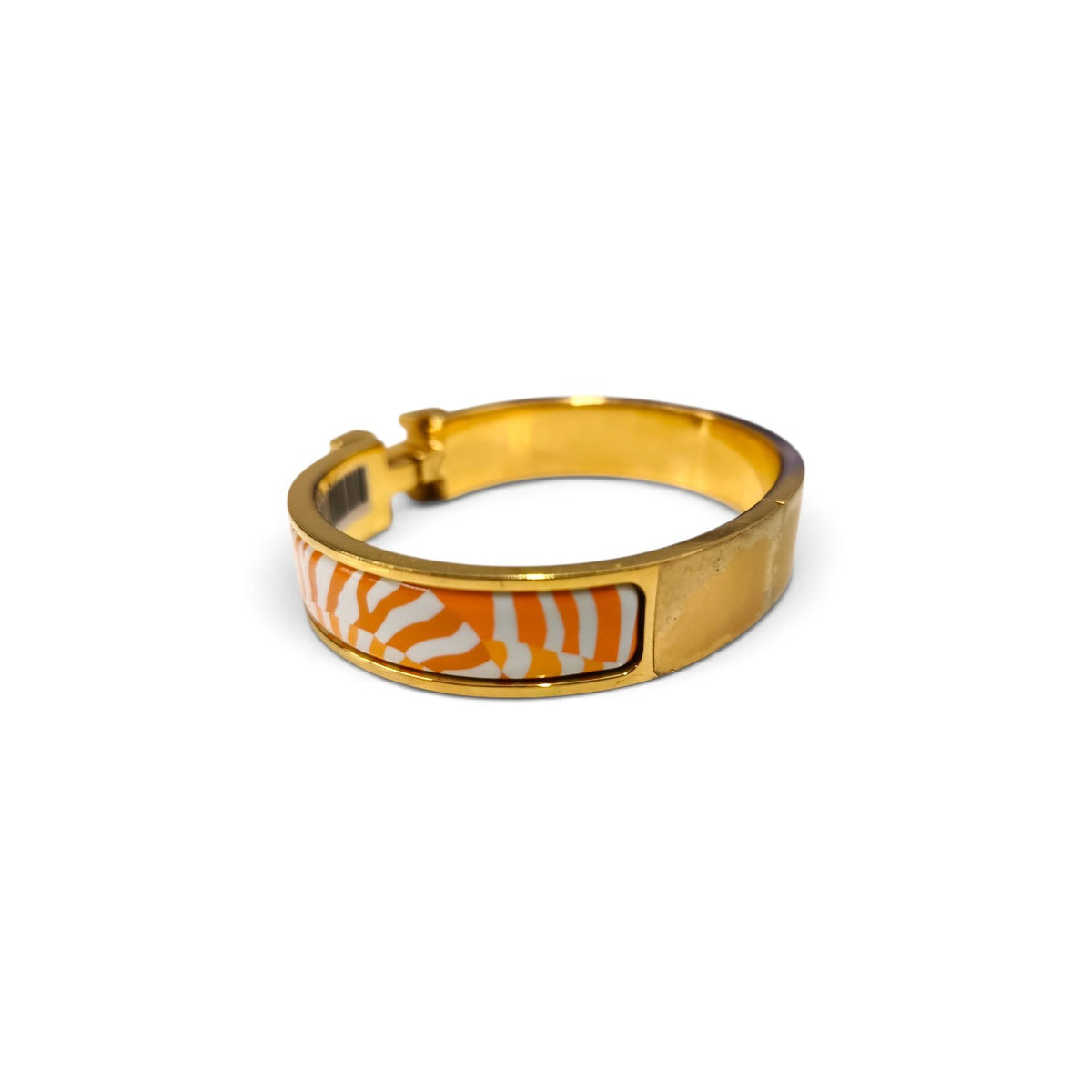 HERMES Bracelet Orange Clic H Rank B