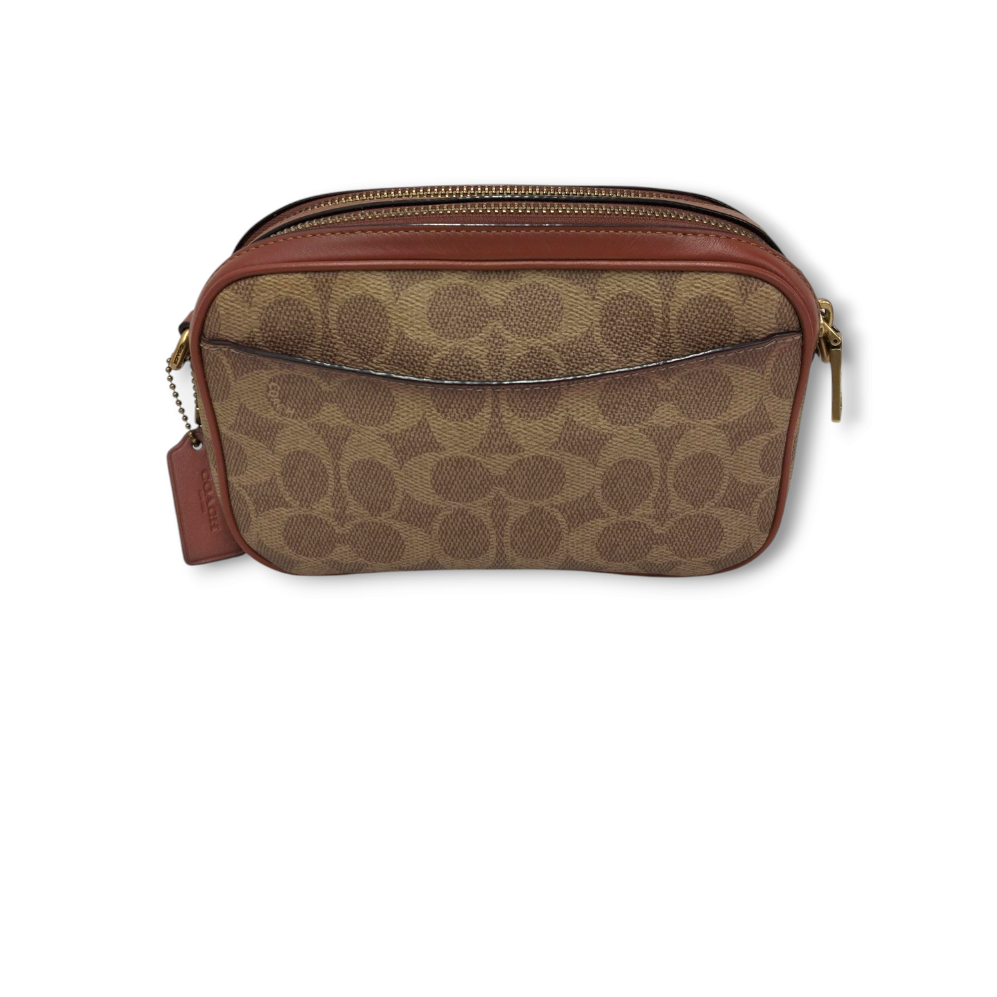 COACH Shoulder Bag CO694 Brown Rank B
