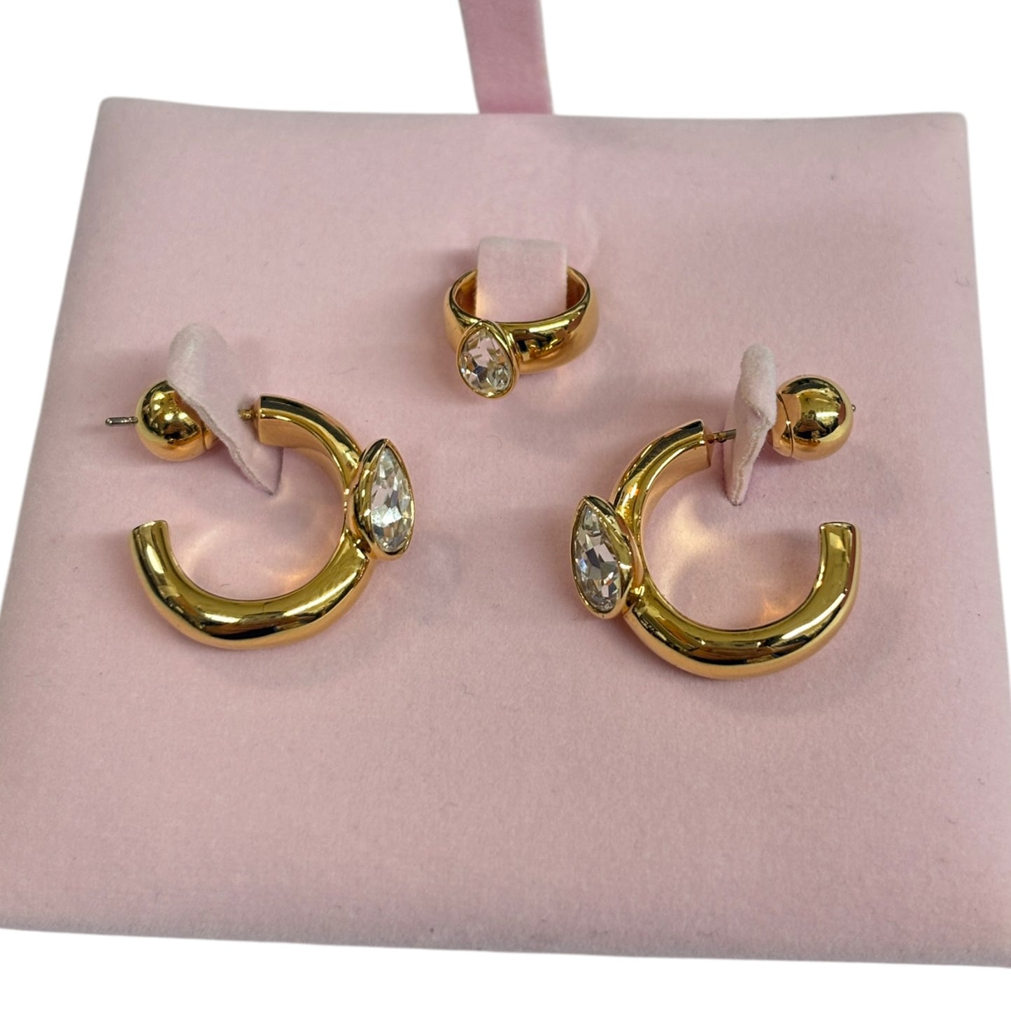 SWAROVSKI Earring Gold Crystal Cuff Gold